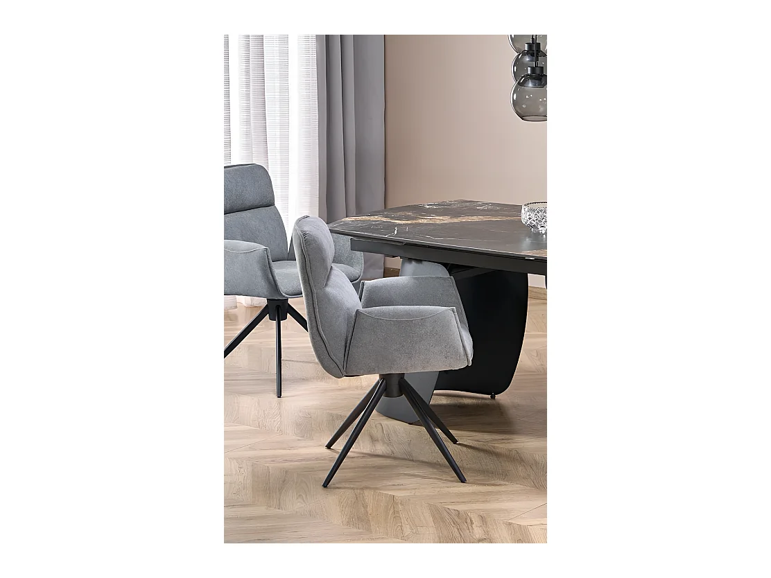 Stuhl K574/Stoffbezug/Drehfunktion/Grau