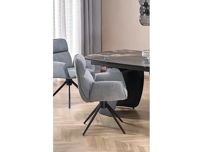 Stuhl K574/Stoffbezug/Drehfunktion/Grau