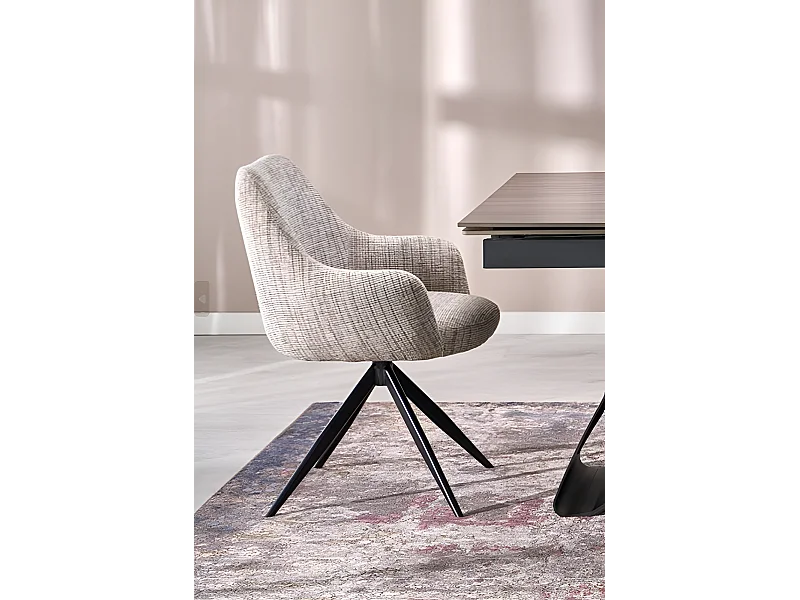 Sedia K564/Rivestimento in tessuto/Funzione girevole/Beige