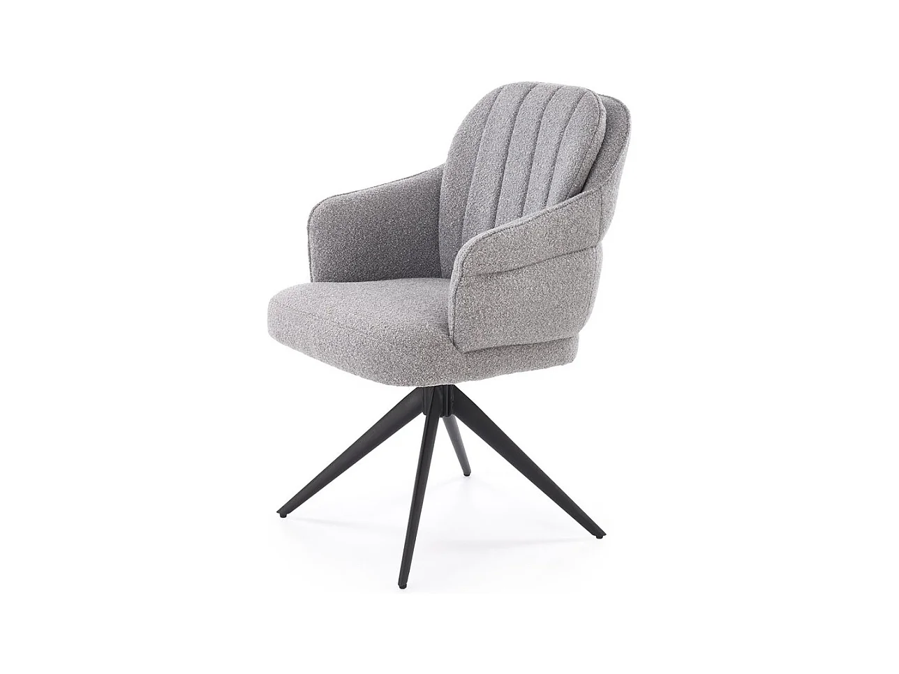 Sedia K570/Rivestimento in tessuto/Funzione girevole/Grigio