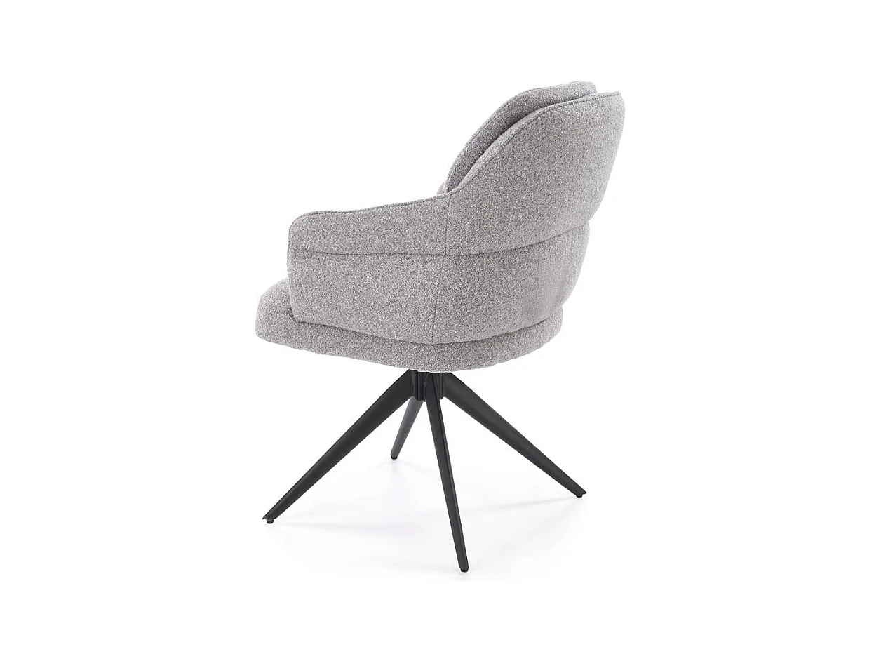 Sedia K570/Rivestimento in tessuto/Funzione girevole/Grigio