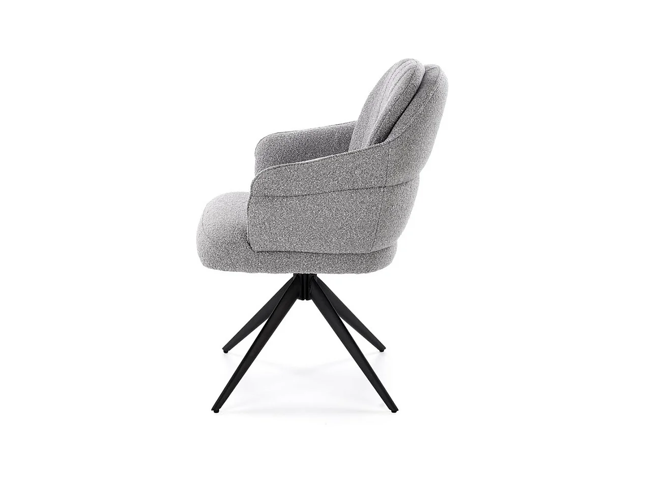 Sedia K570/Rivestimento in tessuto/Funzione girevole/Grigio