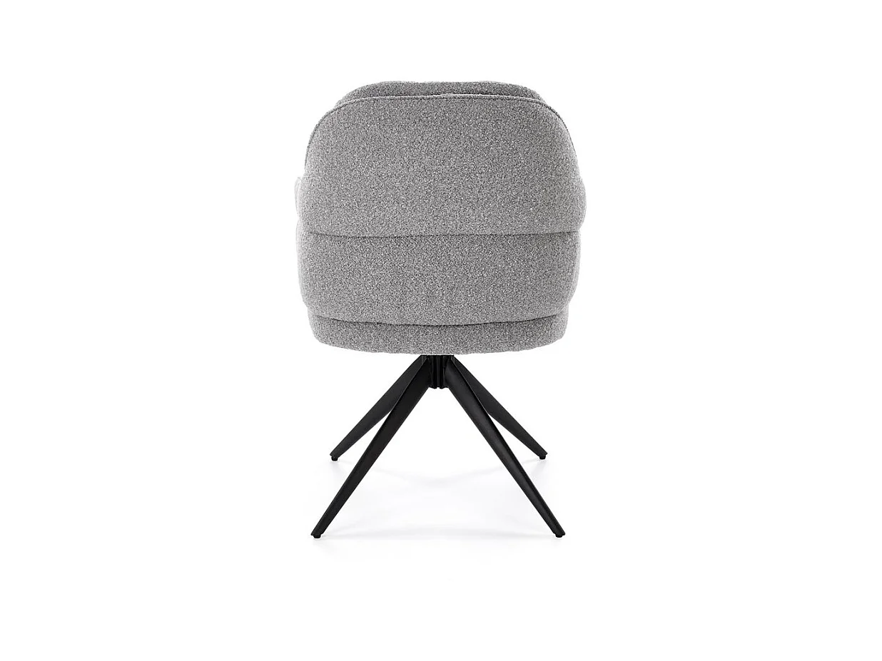 Sedia K570/Rivestimento in tessuto/Funzione girevole/Grigio