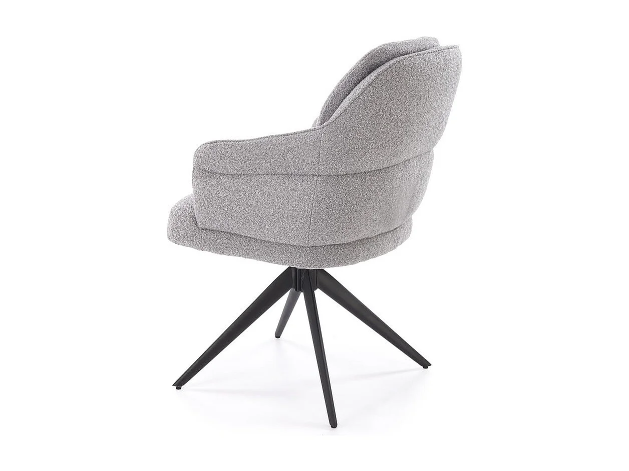 Chaise K570/Revêtement en tissu/Fonction pivotante/Gris