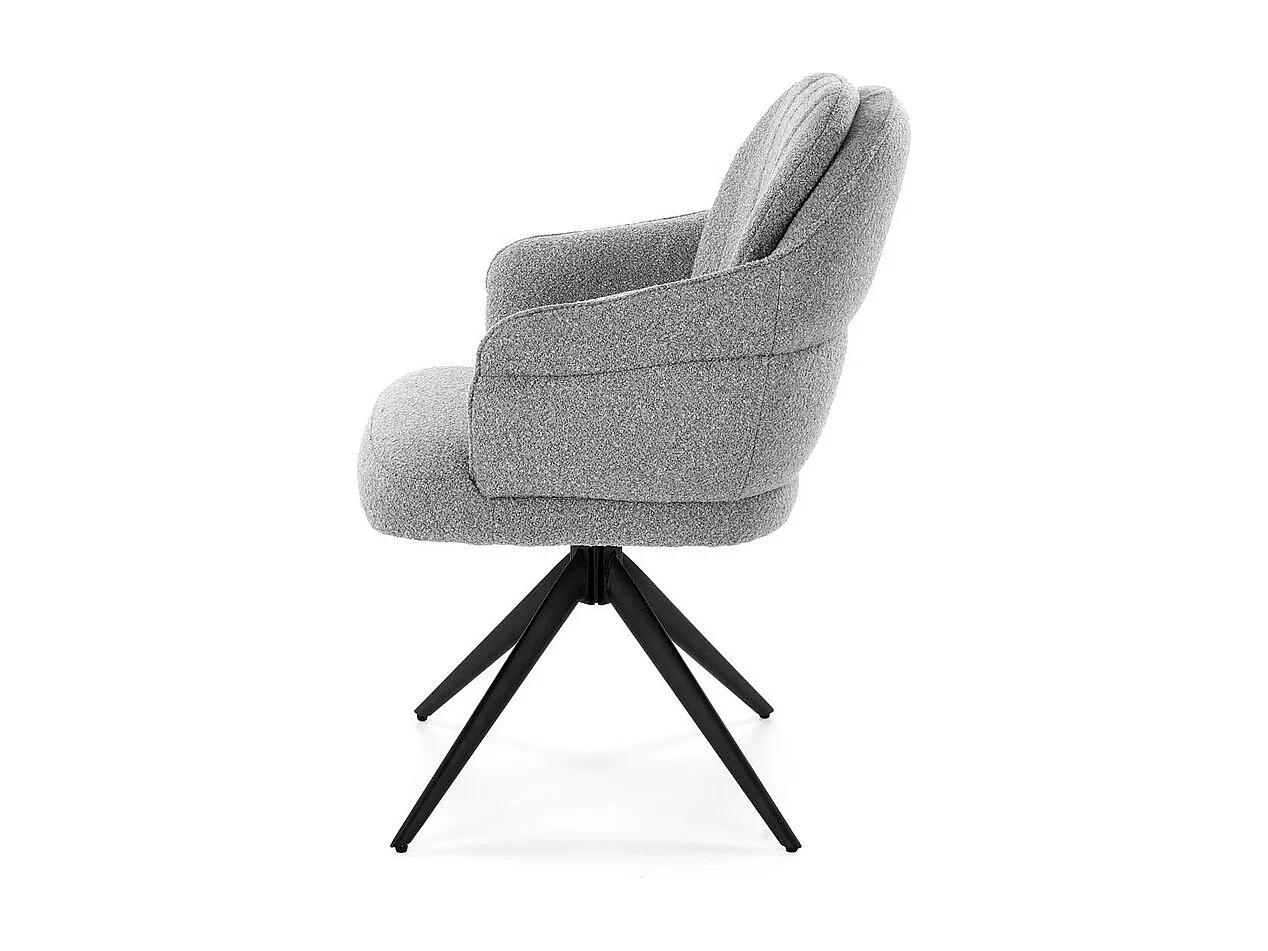 Chaise K570/Revêtement en tissu/Fonction pivotante/Gris