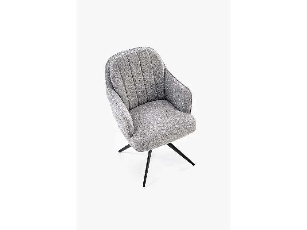 Chaise K570/Revêtement en tissu/Fonction pivotante/Gris