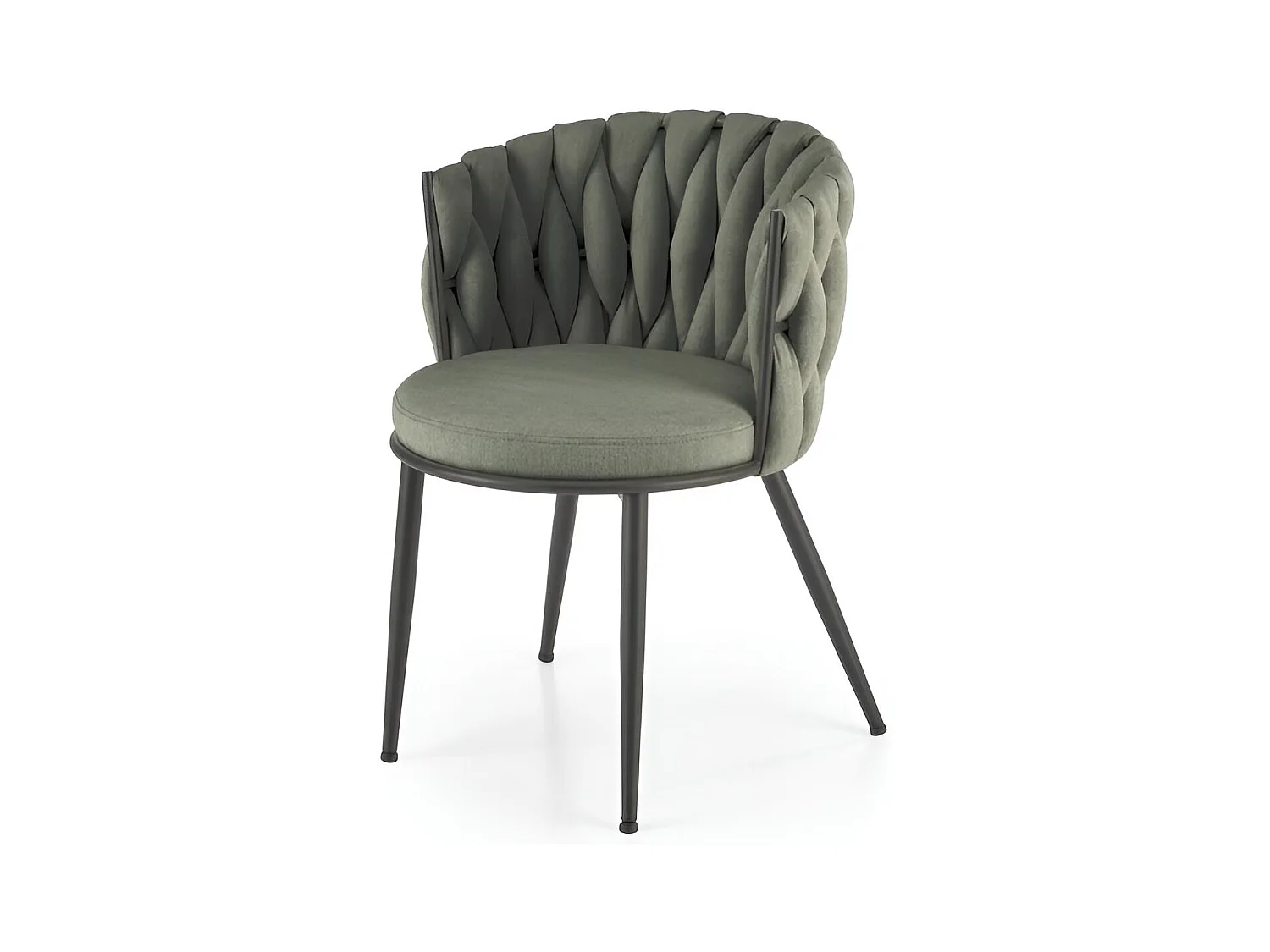 Stuhl K516/Stoffbezug&Metall/Grün