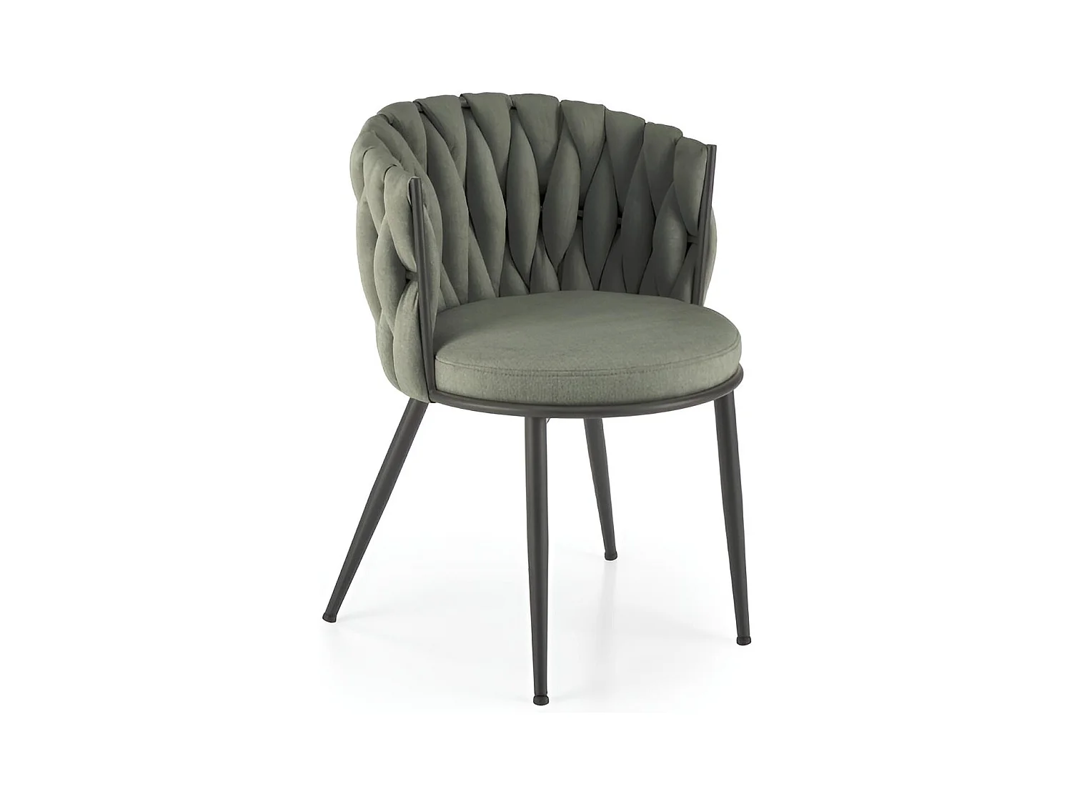 Stuhl K516/Stoffbezug&Metall/Grün