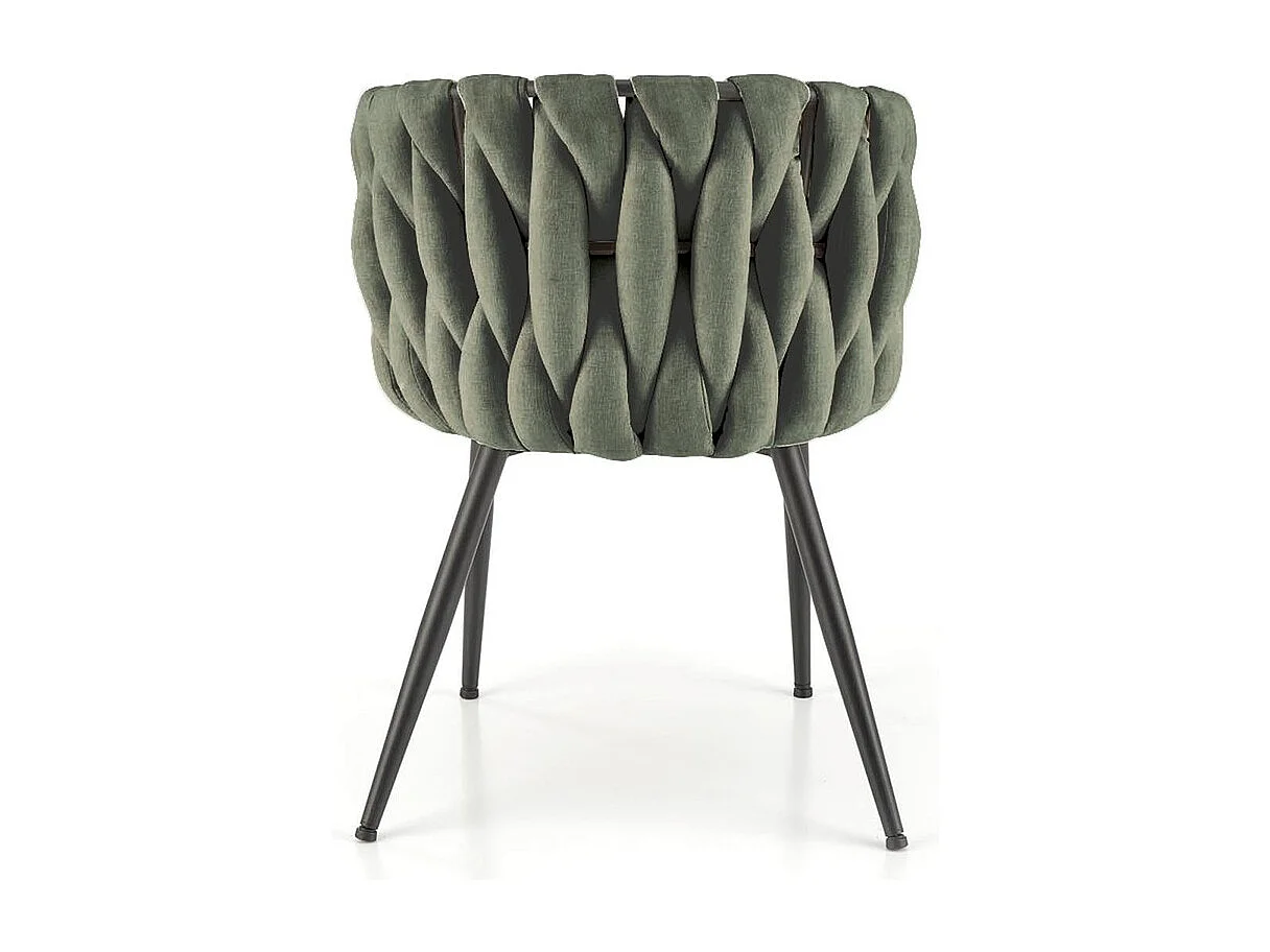 Chaise K516/Revêtement tissu métal/Vert