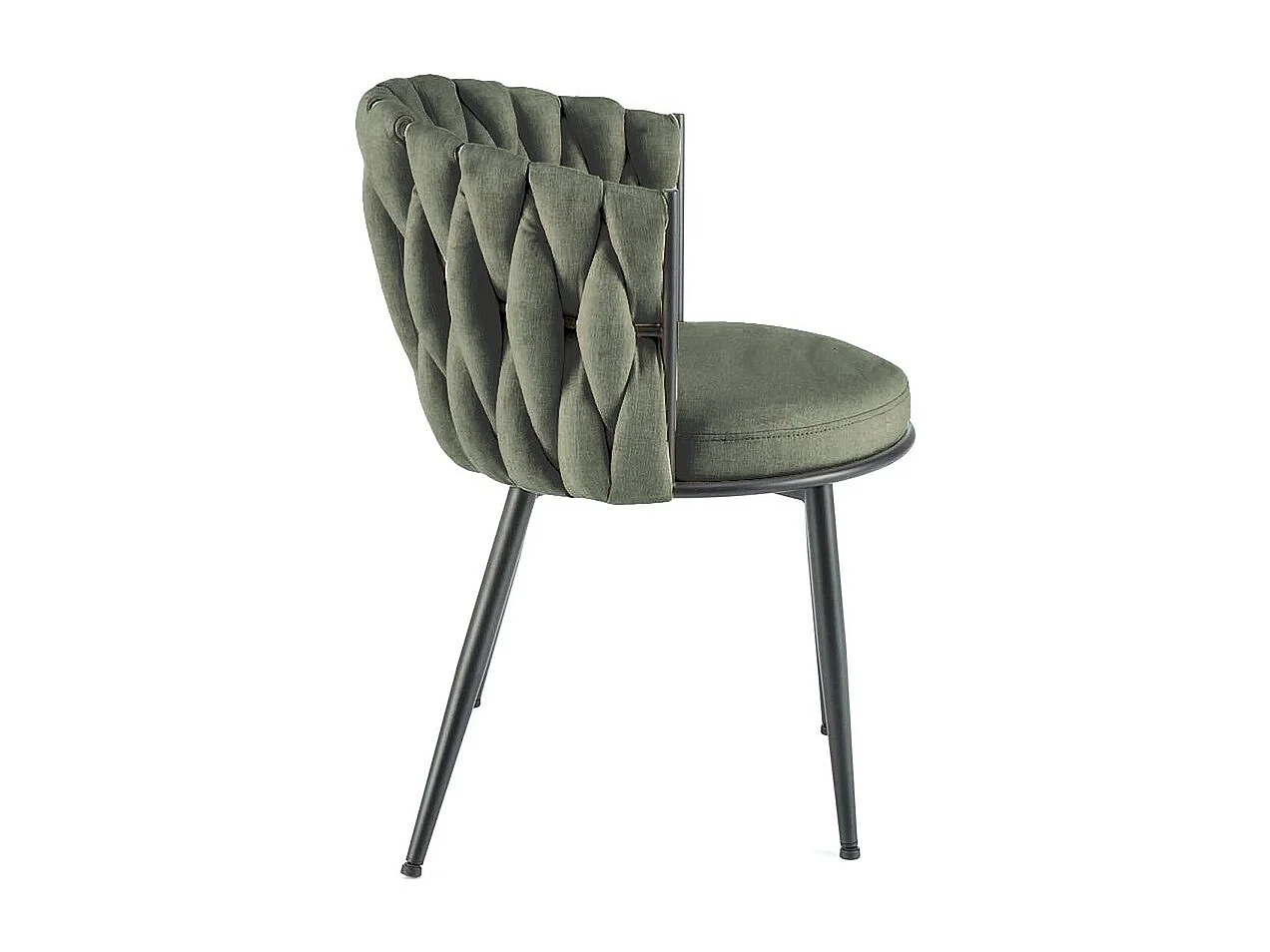 Chaise K516/Revêtement tissu métal/Vert