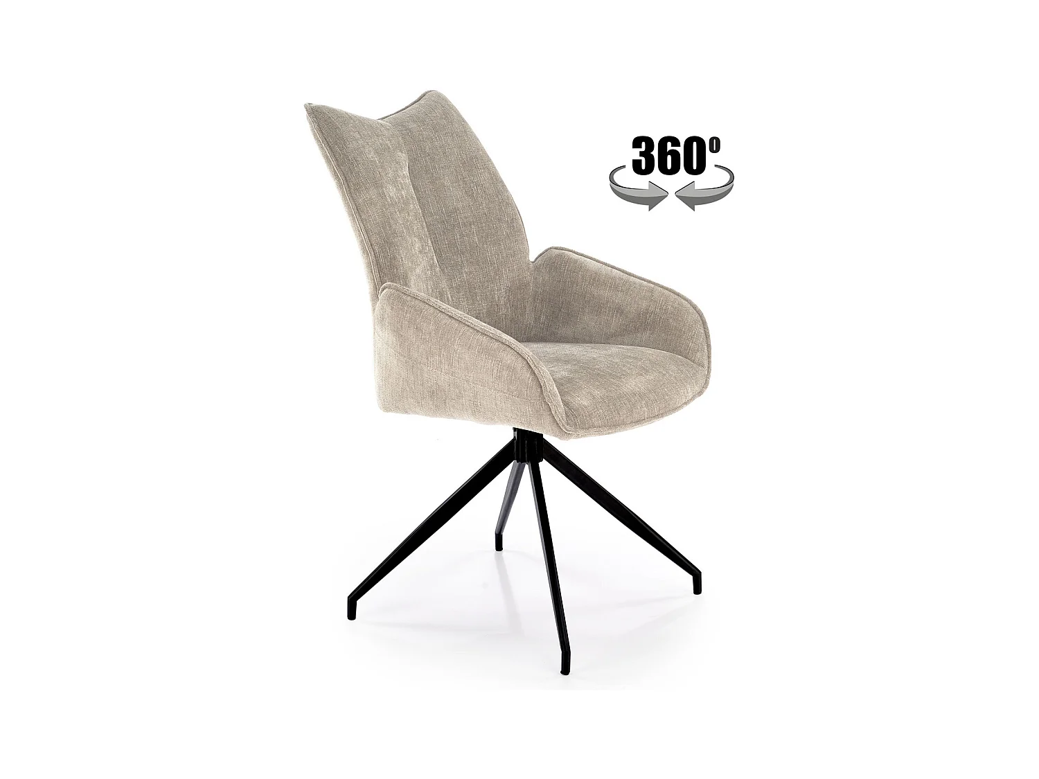 Sedia K553/Rivestimento in tessuto/Funzione girevole/Beige