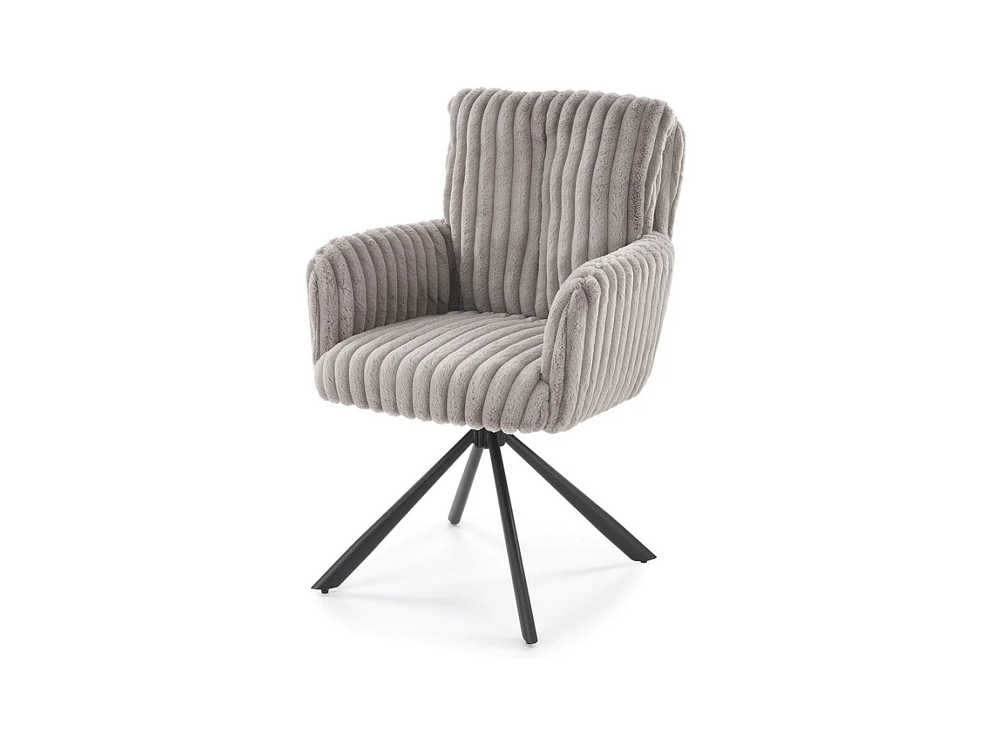 Sedia K572/Rivestimento in tessuto/Funzione girevole/Grigio