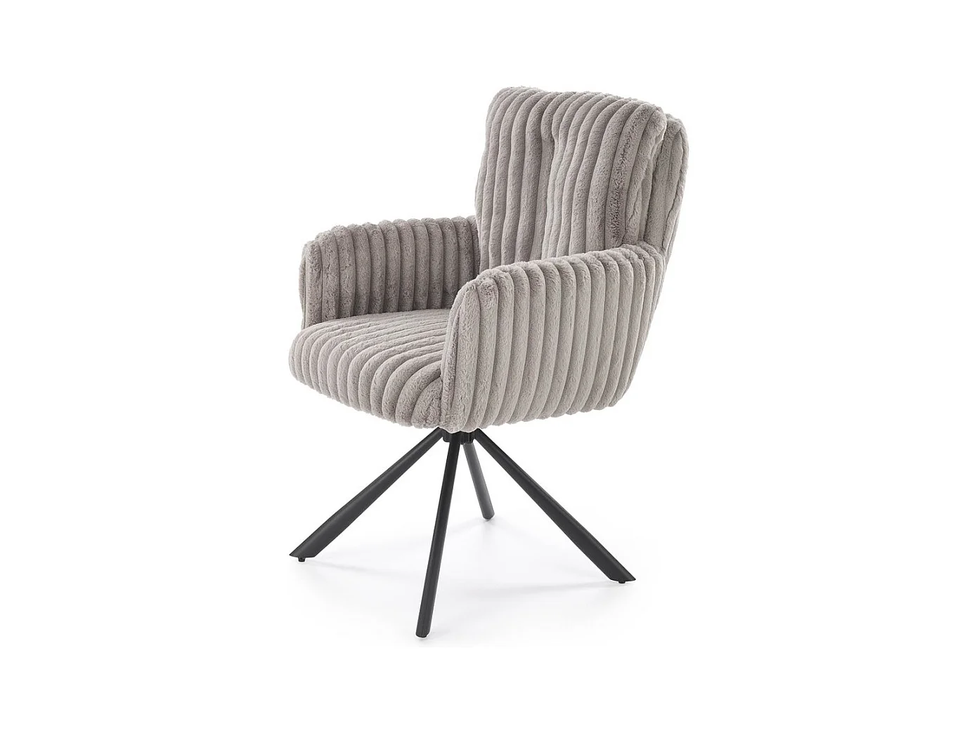 Sedia K572/Rivestimento in tessuto/Funzione girevole/Grigio