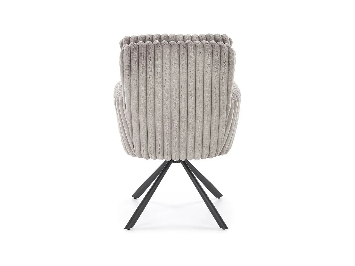 Sedia K572/Rivestimento in tessuto/Funzione girevole/Grigio