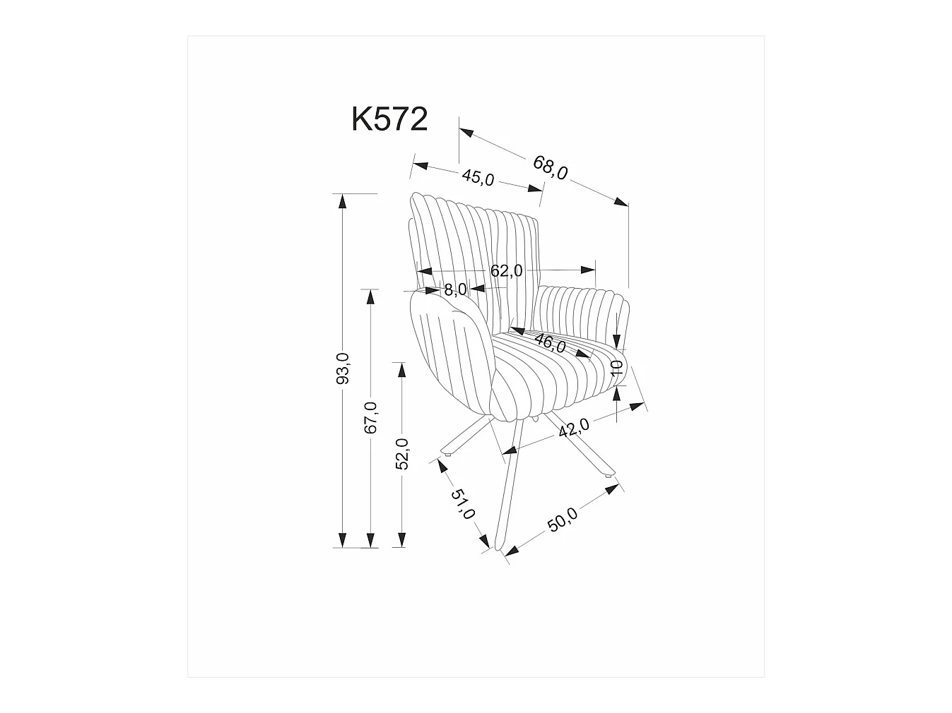 Sedia K572/Rivestimento in tessuto/Funzione girevole/Grigio