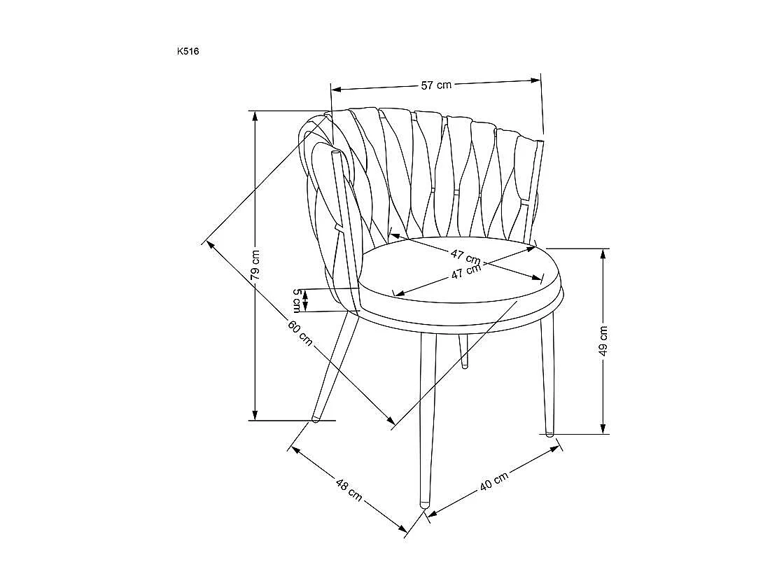 Stuhl K516/Stoff&Metall/Anthrazit