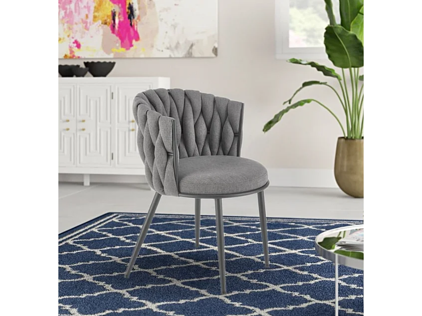 Chaise K516/Tissu&Métal/Anthracite