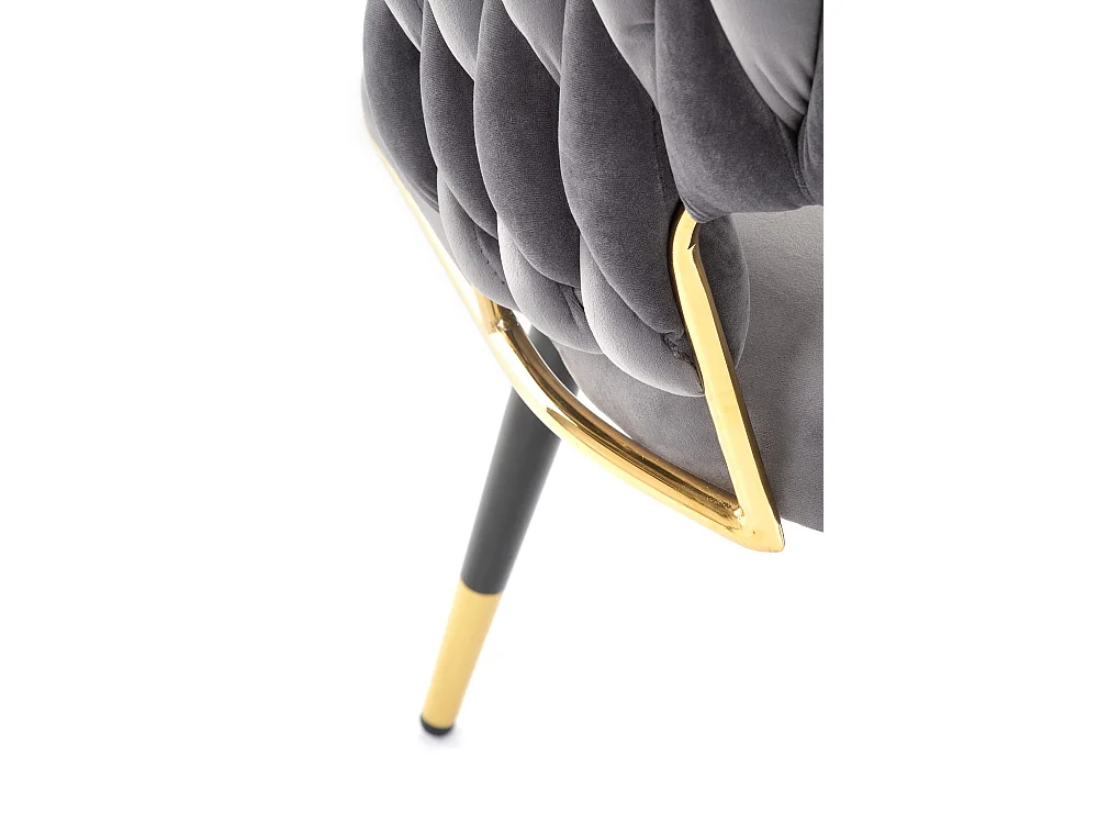 Chaise K551/Revêtement tissu métal/Gris