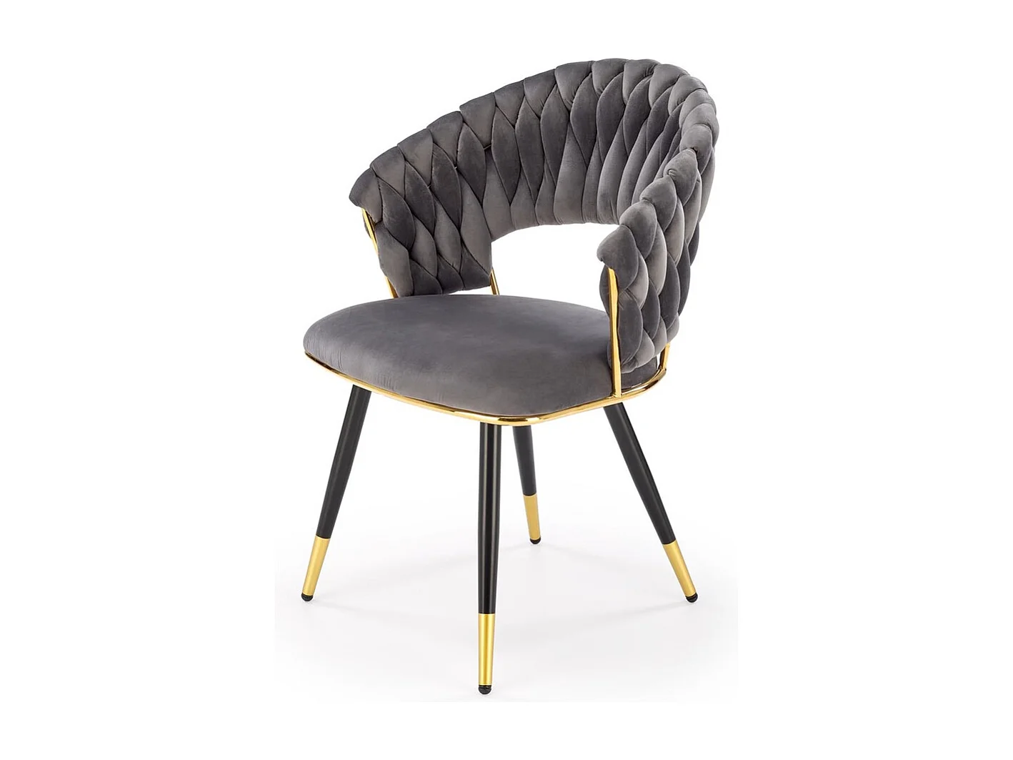 Chaise K551/Revêtement tissu métal/Gris