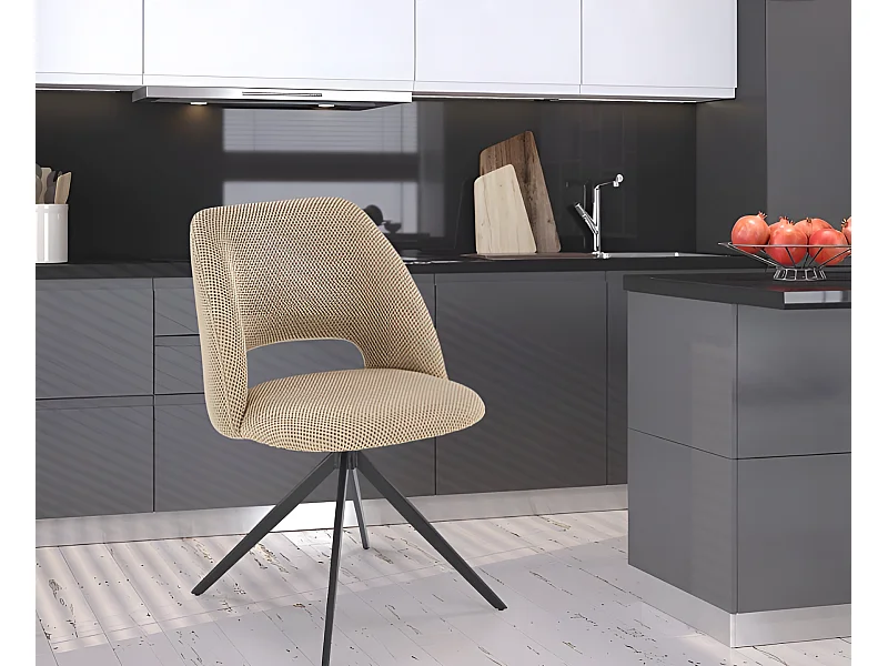 Stuhl K546/Stoffbezug/Drehfunktion/Beige