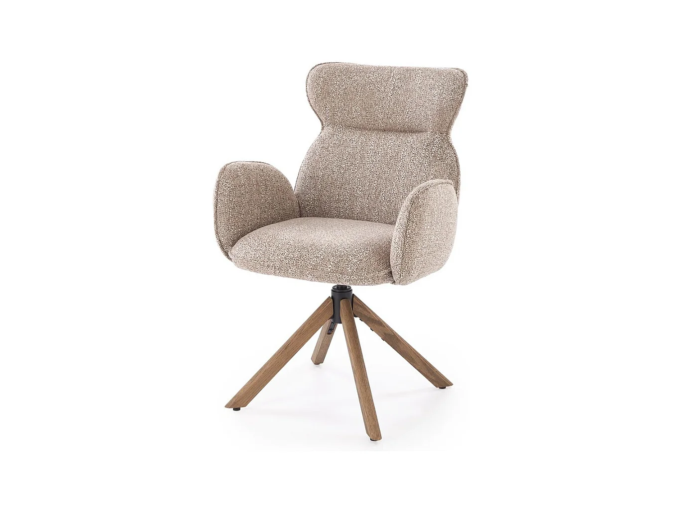 Sedia K585/Girevole/Rivestimento in tessuto/Marrone