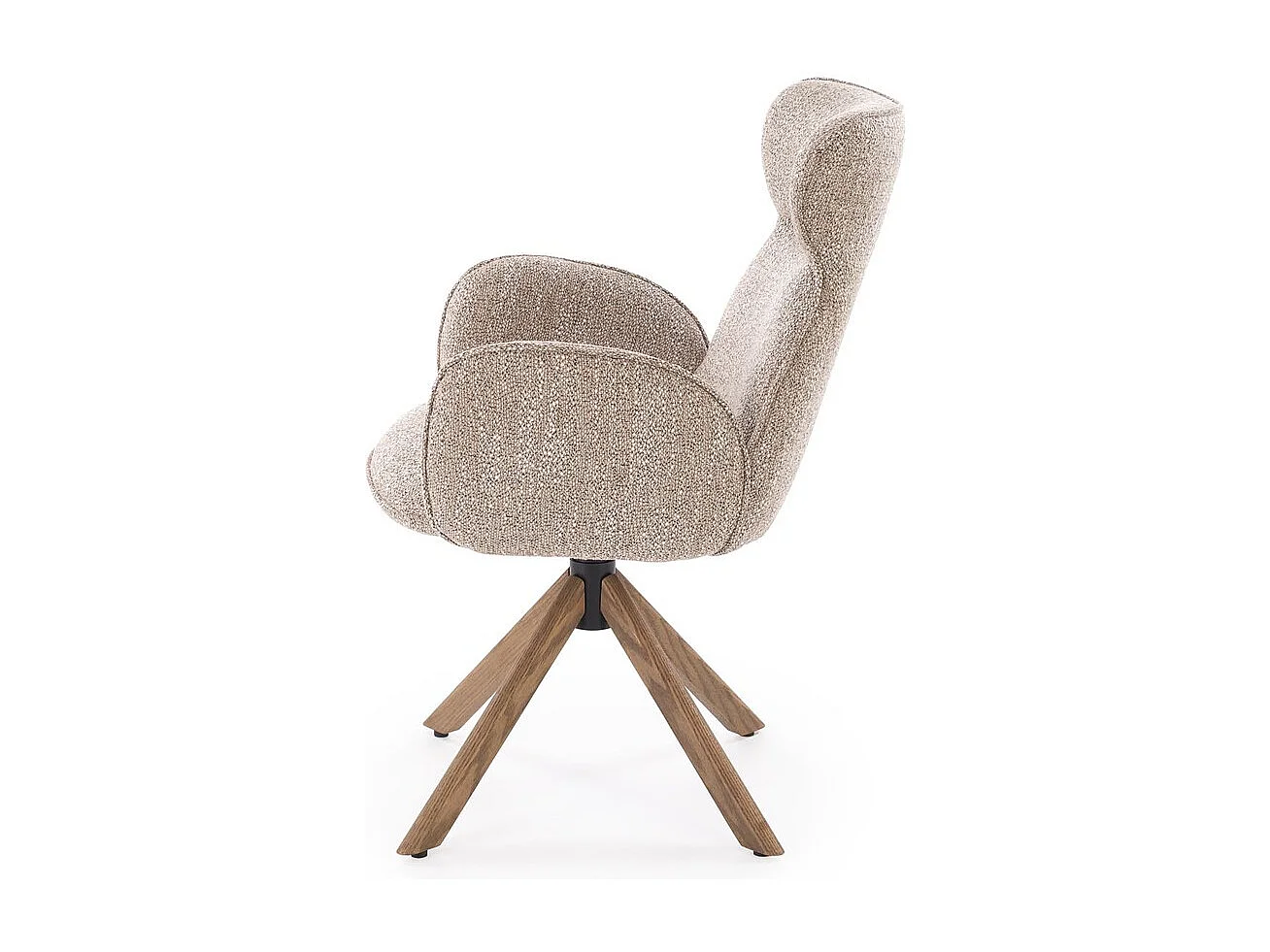 Chaise K585/Pivotante/Revêtement en tissu/Marron