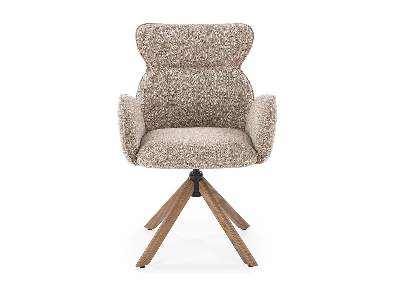 Chaise K585/Pivotante/Revêtement en tissu/Marron