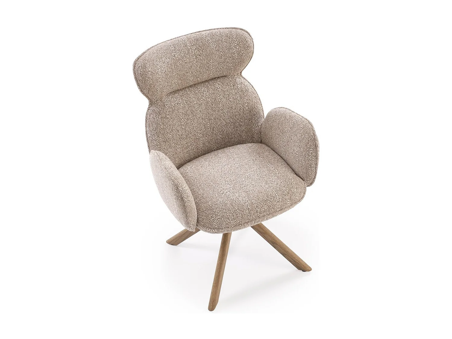 Chaise K585/Pivotante/Revêtement en tissu/Marron