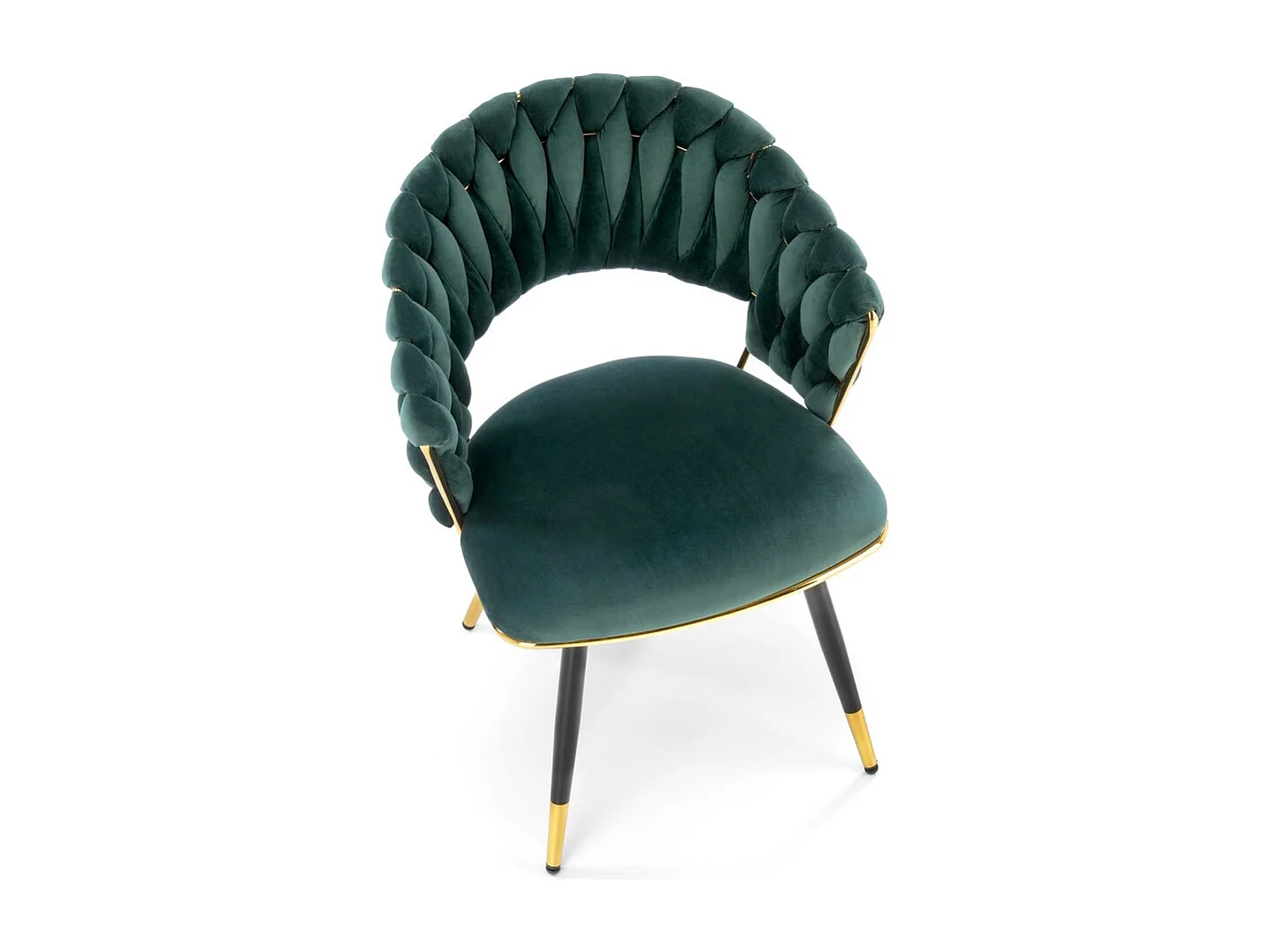 Sedia K551/Rivestimento in tessuto metallo/Verde