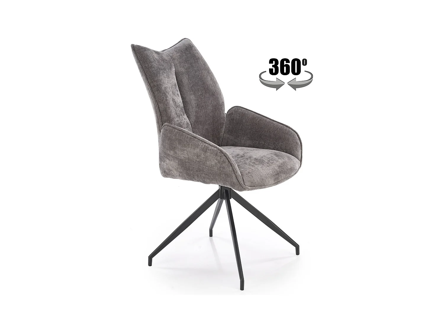 Stuhl K553/Stoffbezug/Drehfunktion/Grau