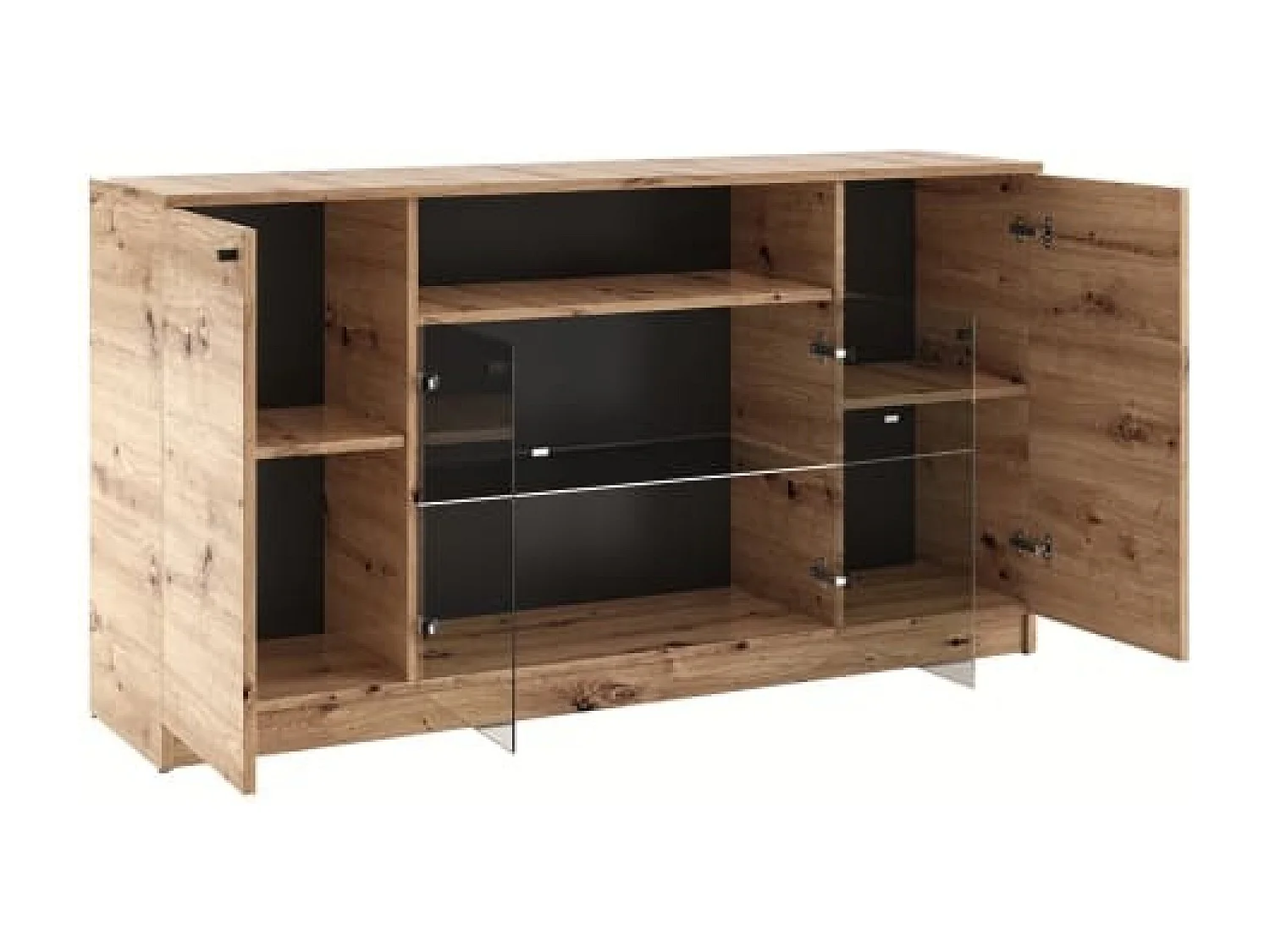 Sideboard Evy I LED/Drehtüren braun