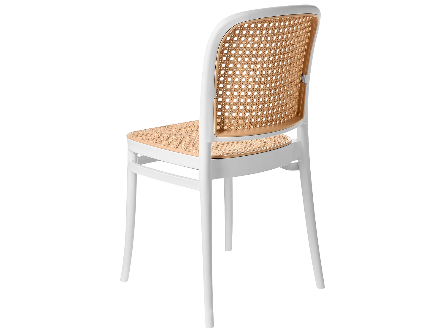 Lot de 4 chaises de jardin PLOSE Blanc/beige