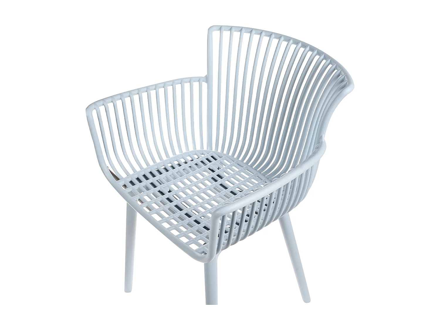 Lot de 4 chaises de jardin PESARO Bleu clair