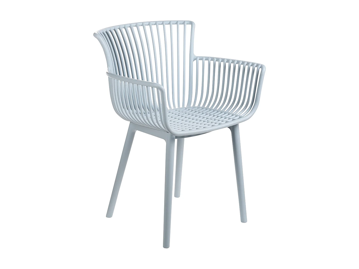 Lot de 4 chaises de jardin PESARO Bleu clair