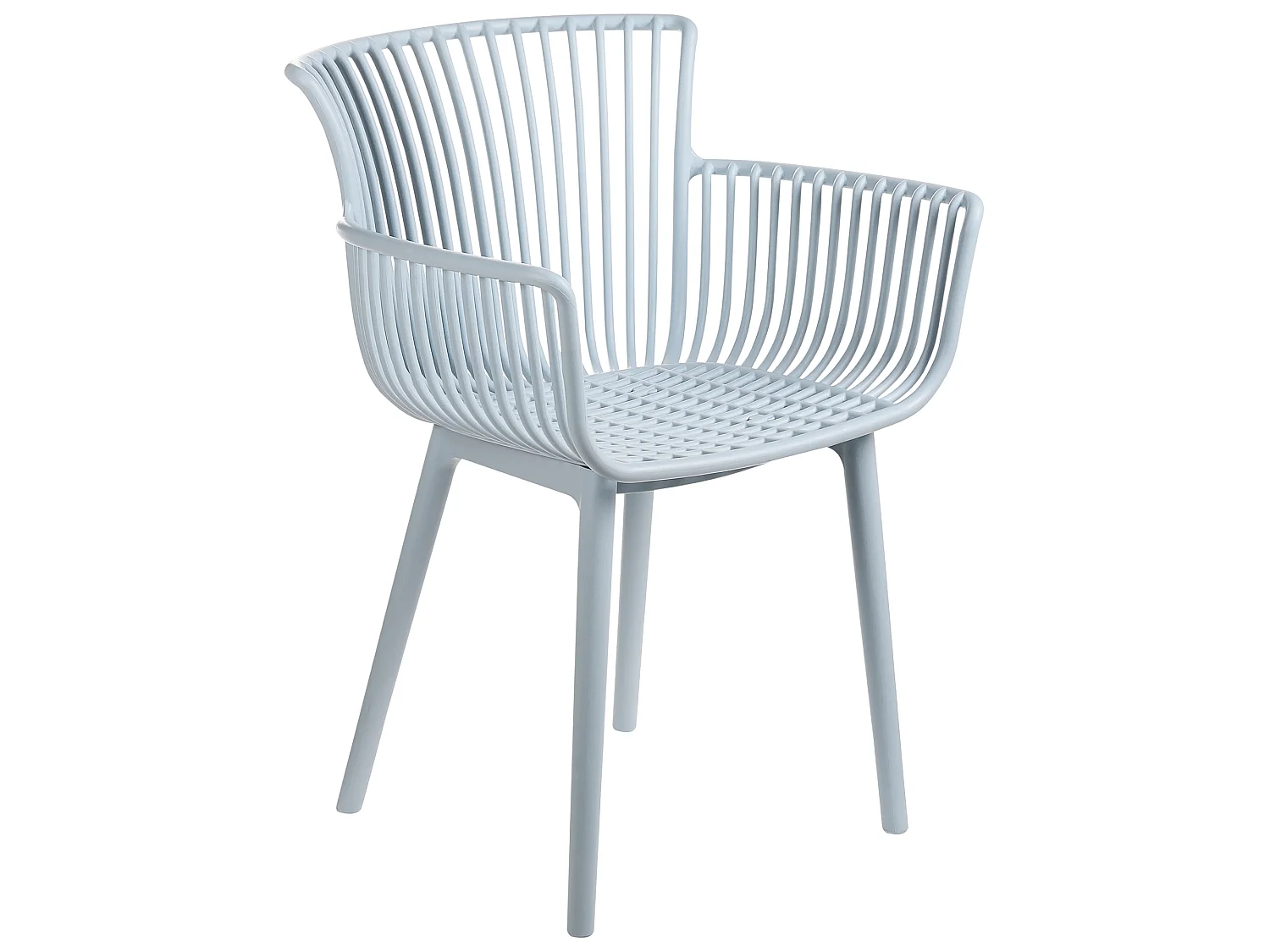 Lot de 4 chaises de jardin PESARO Bleu clair