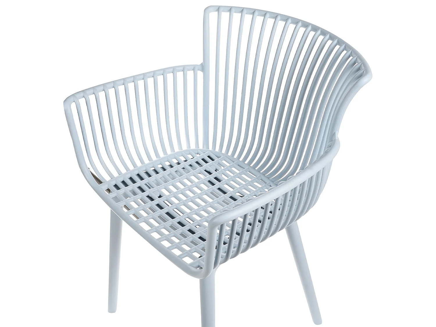 Lot de 4 chaises de jardin PESARO Bleu clair