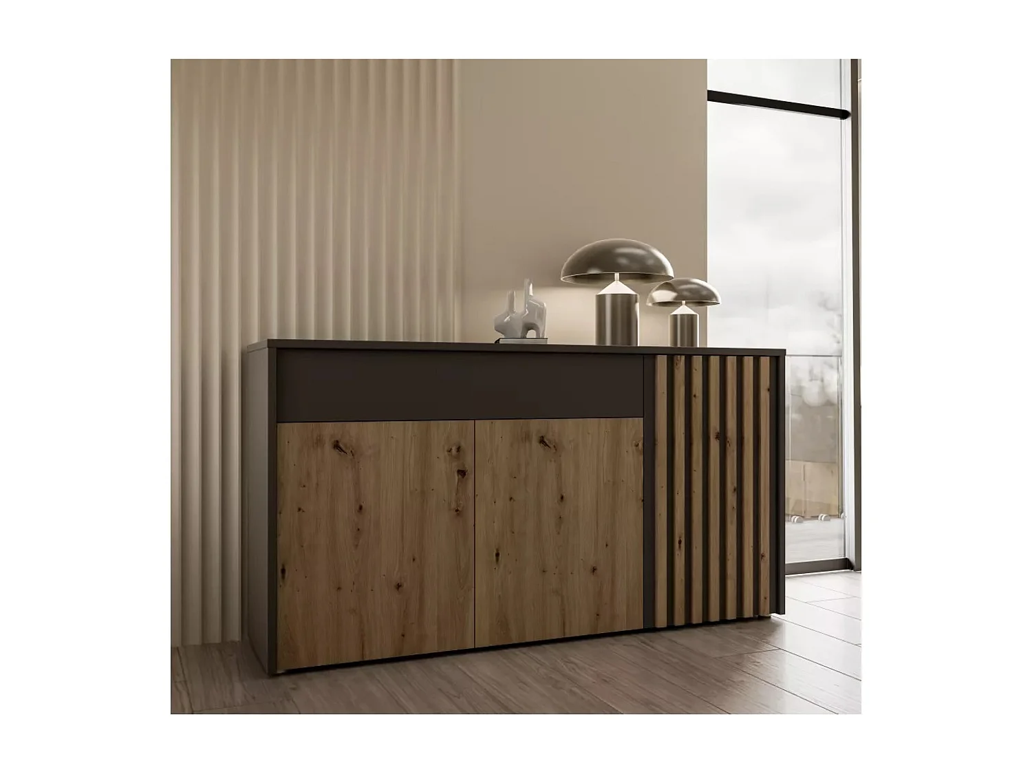 Sideboard Gibarian/Schubladen/braun