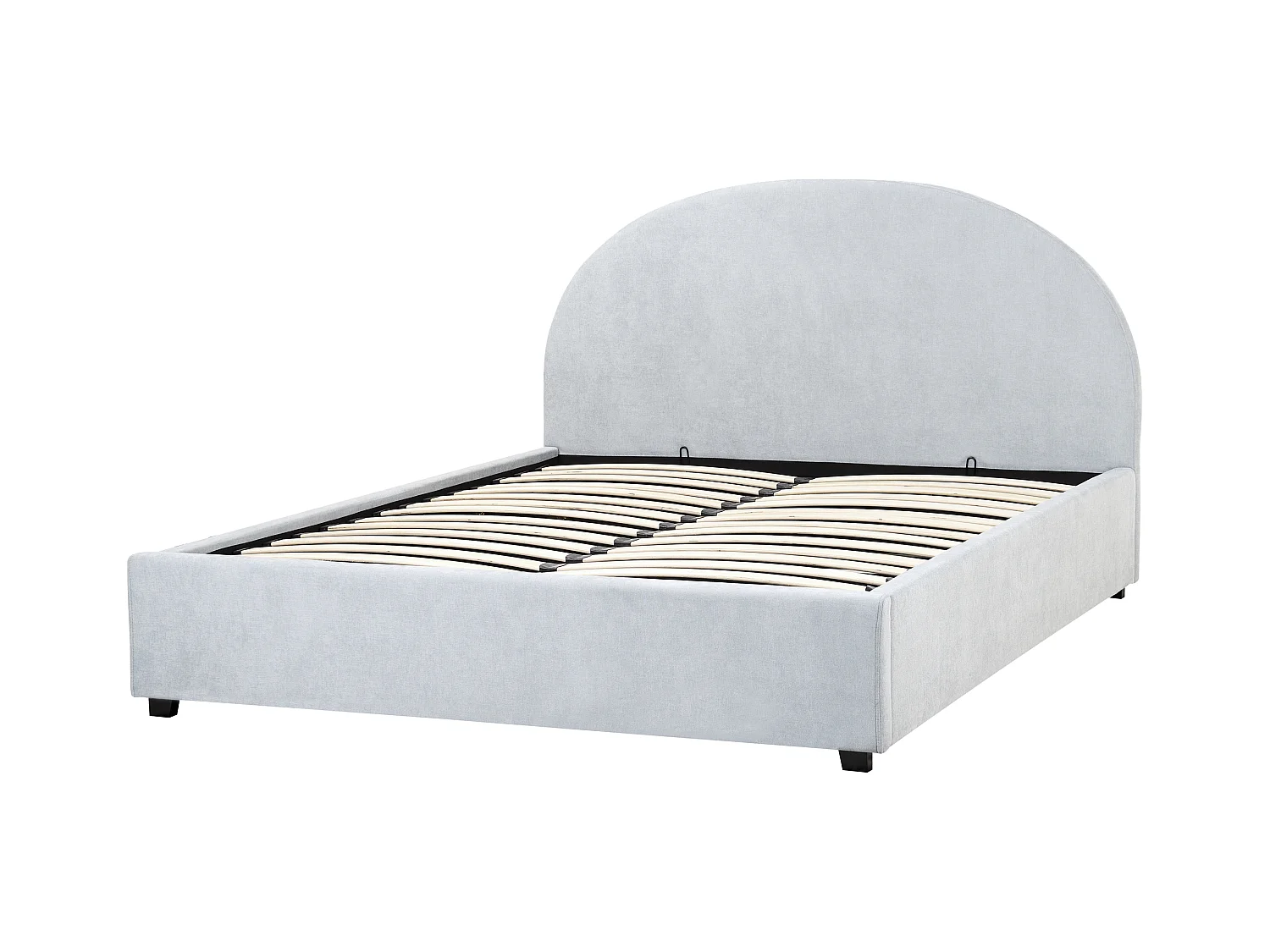 Lit ottoman Tissu VAUCLUSE 160 x 200 cm Bleu clair