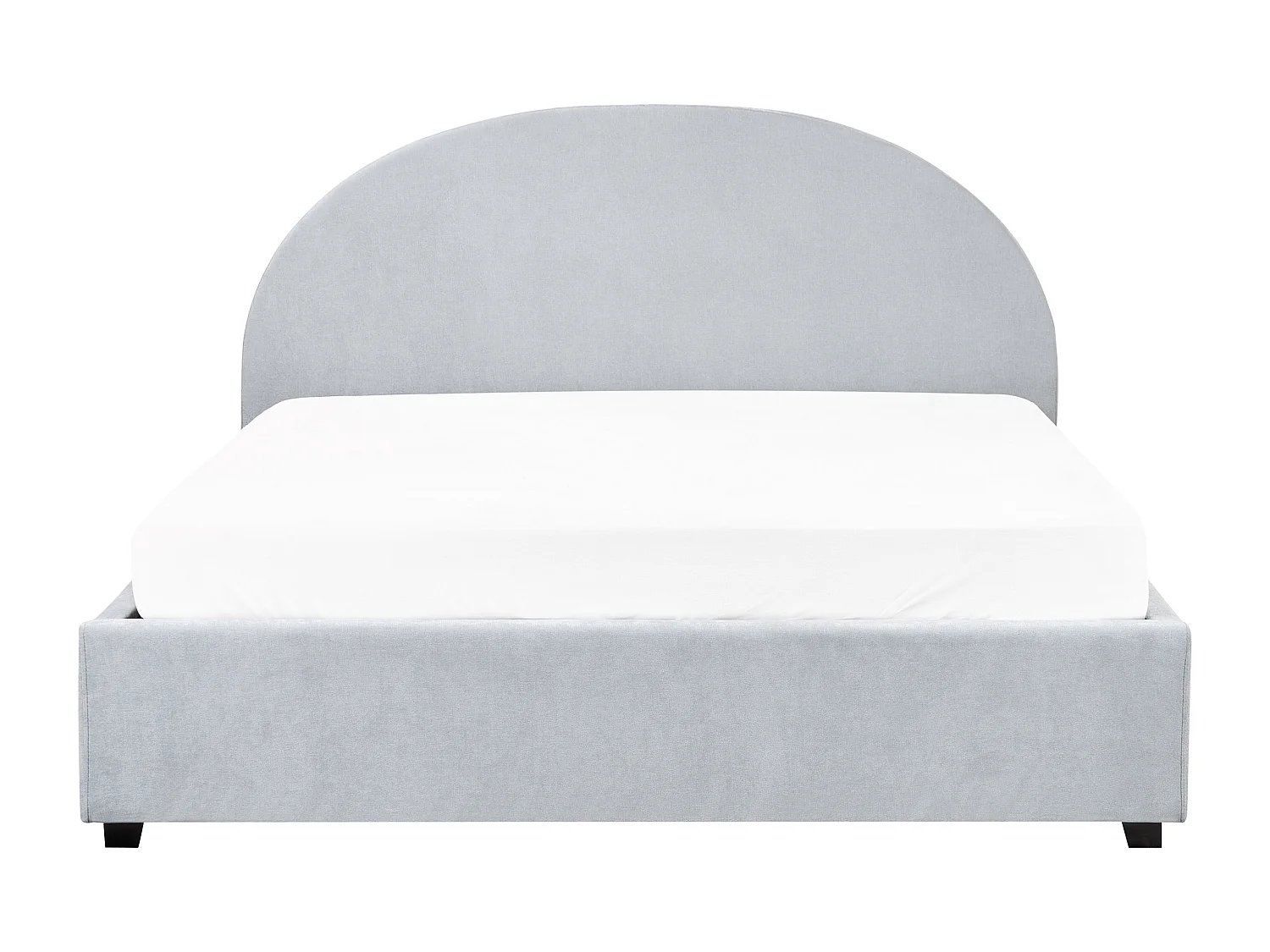 Lit ottoman Tissu chenille VAUCLUSE 160 x 200 cm Bleu clair