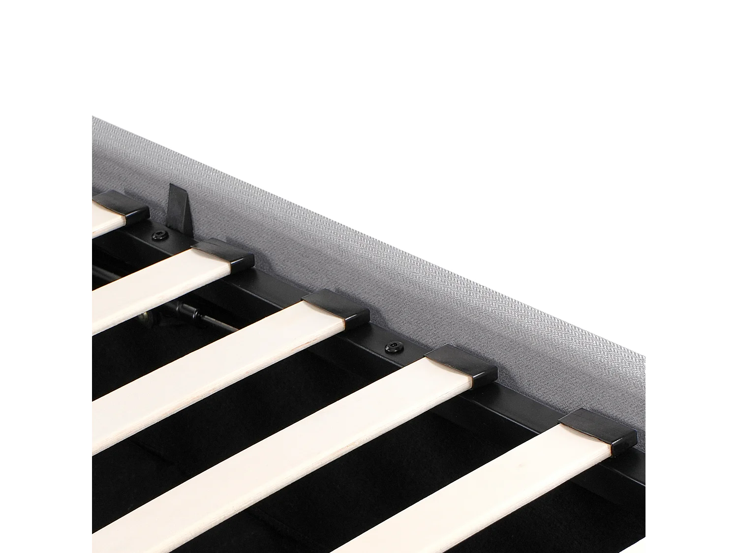 Letto contenitore Tessuto AMIENS 180 x 200 cm Grigio chiaro