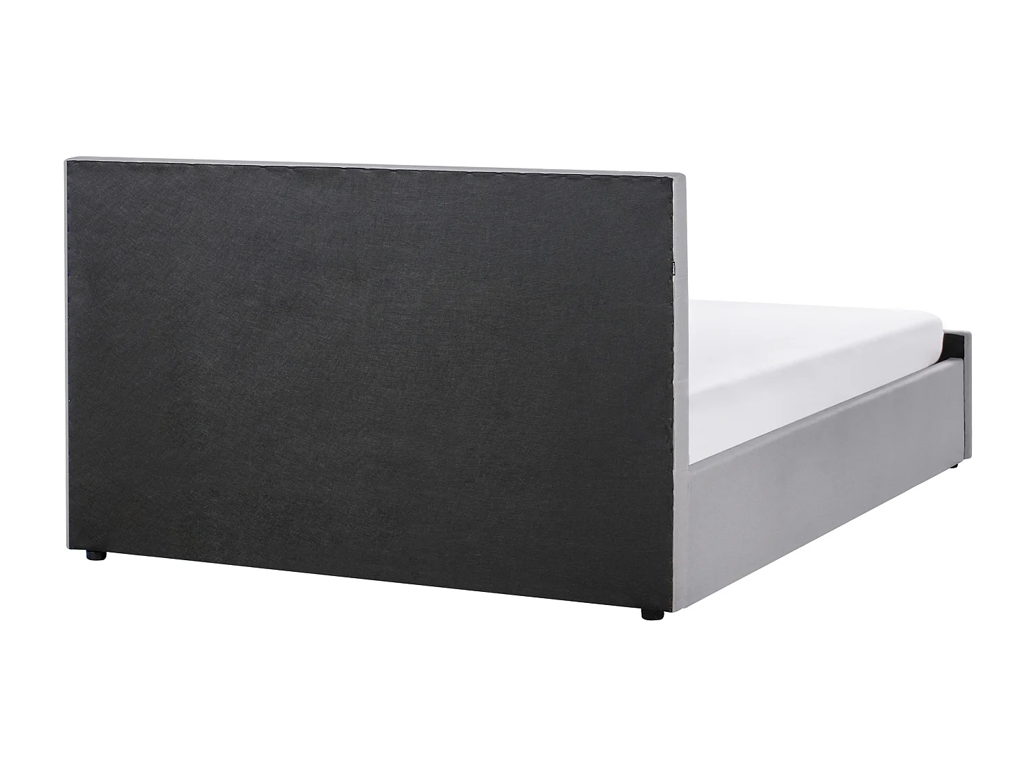 Lit ottoman Tissu AMIENS 180 x 200 cm Gris clair