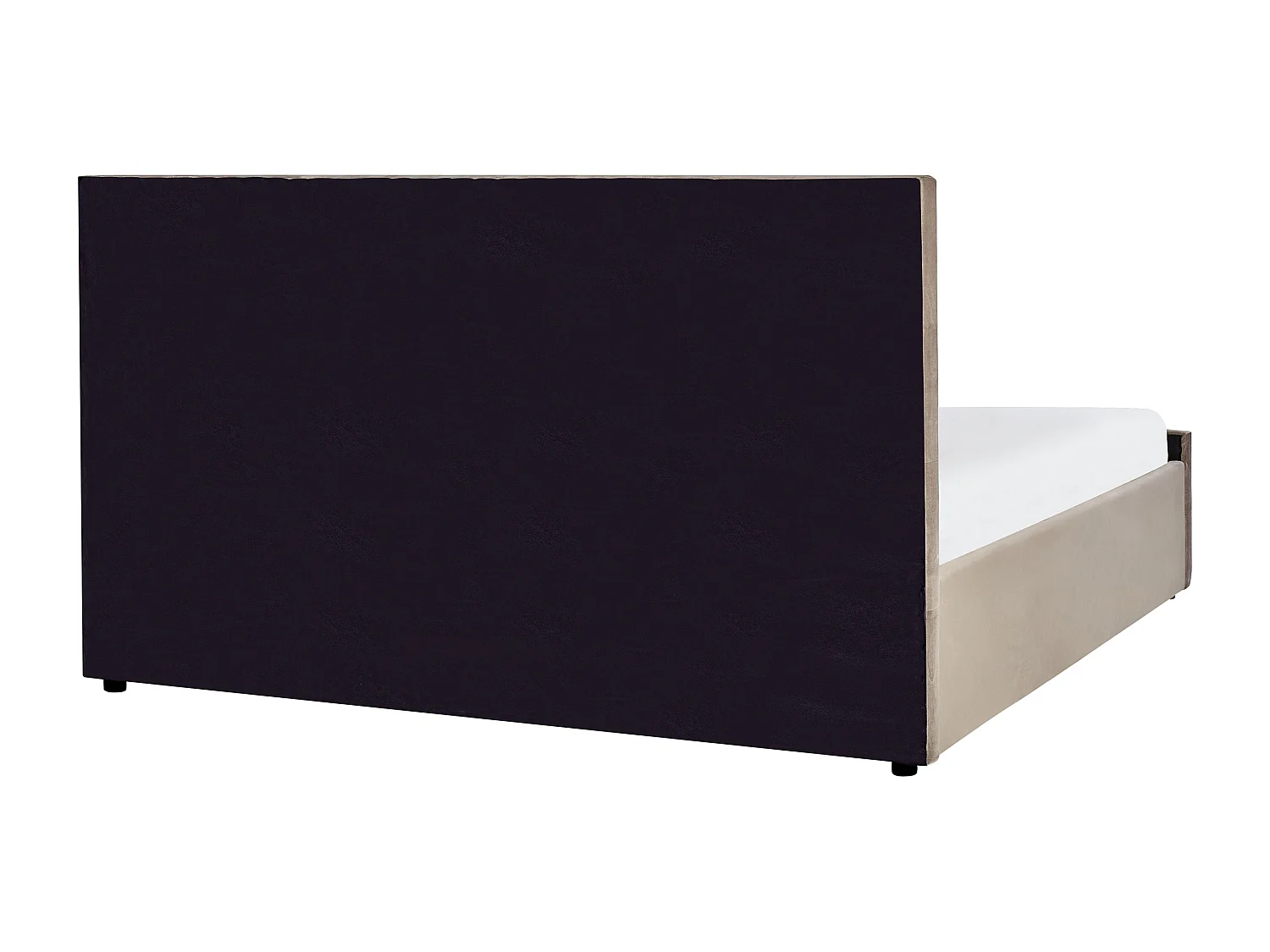 Lit ottoman Velours AMIENS 180 x 200 cm Taupe