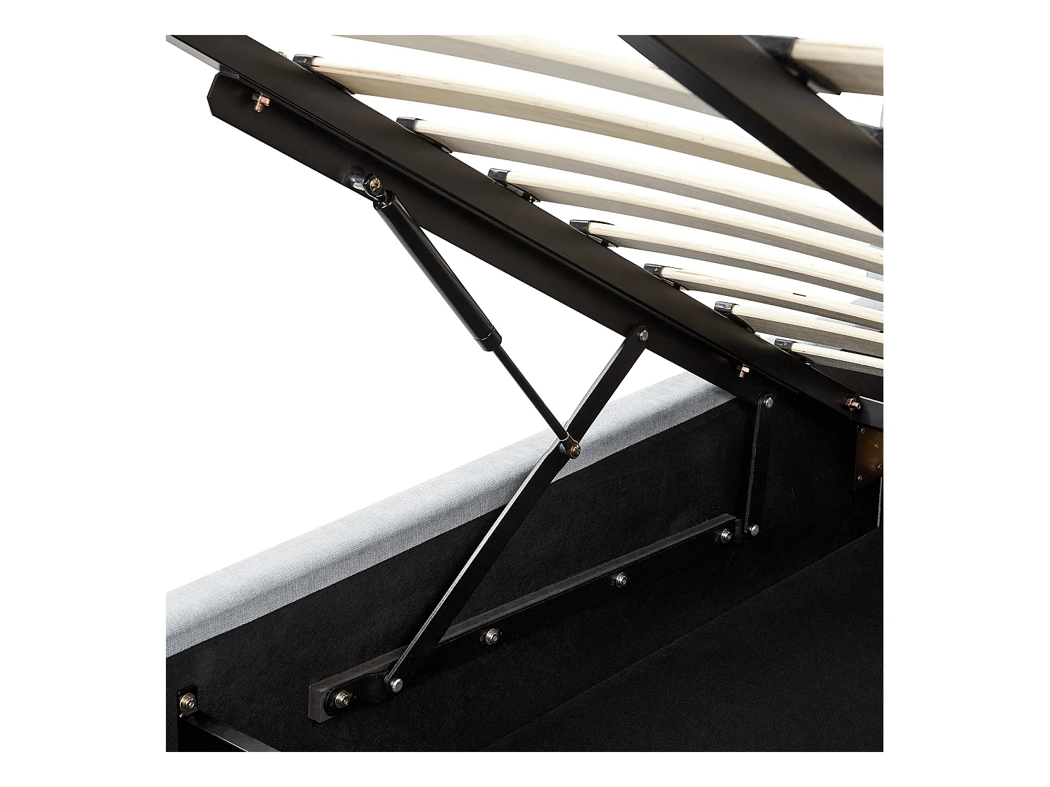 Lit ottoman Tissu VAUCLUSE 140 x 200 cm Bleu clair