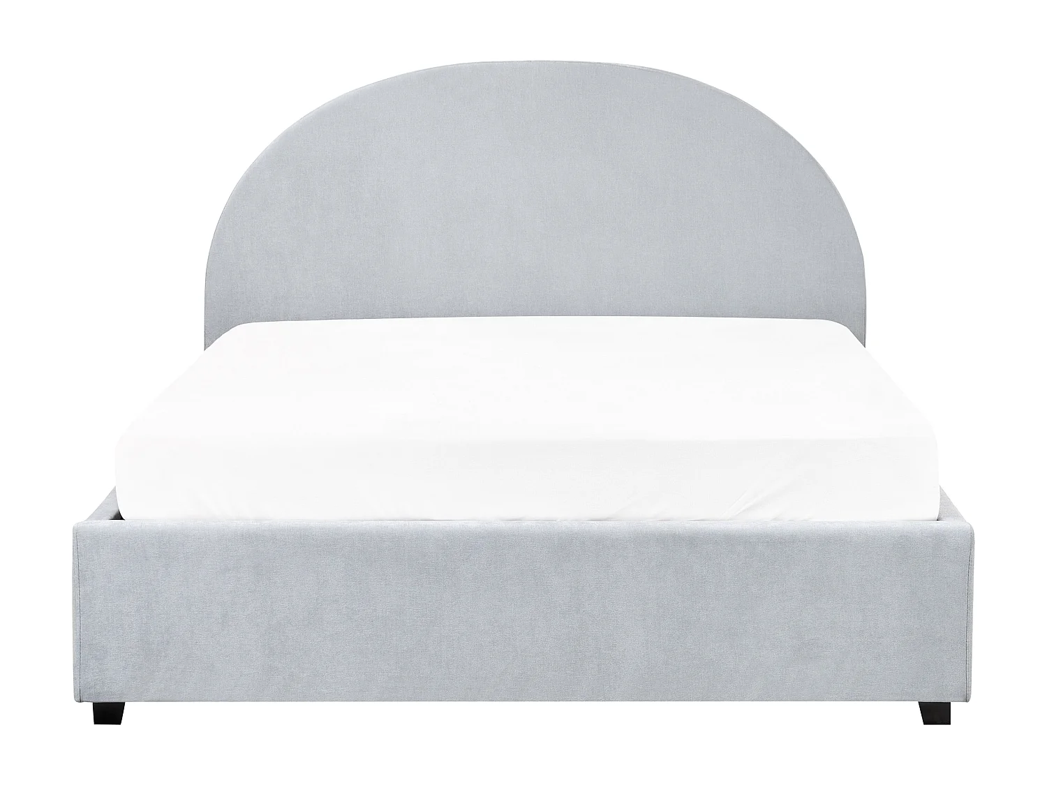 Lit ottoman Tissu chenille VAUCLUSE 140 x 200 cm Bleu clair