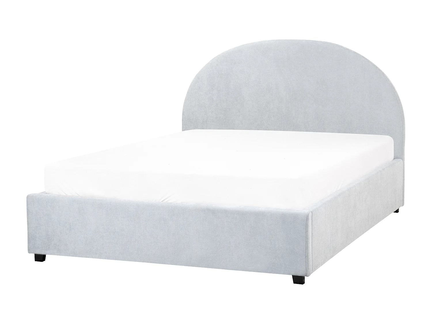 Lit ottoman Tissu chenille VAUCLUSE 140 x 200 cm Bleu clair