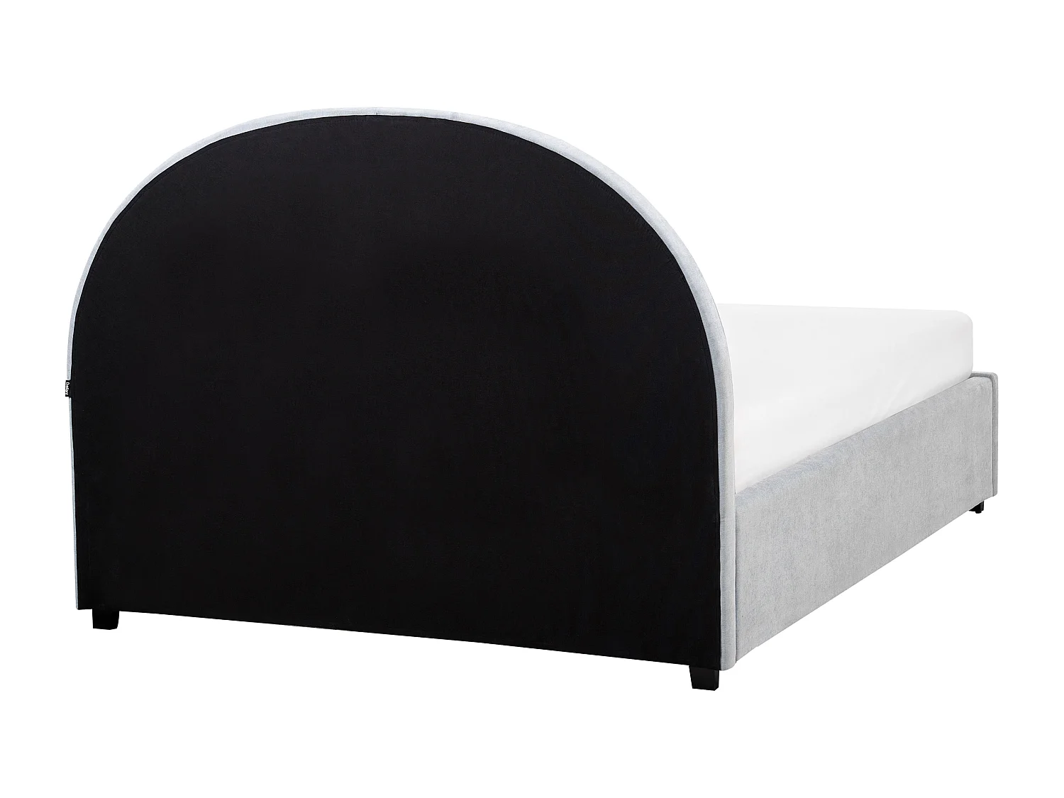 Lit ottoman Tissu chenille VAUCLUSE 140 x 200 cm Bleu clair