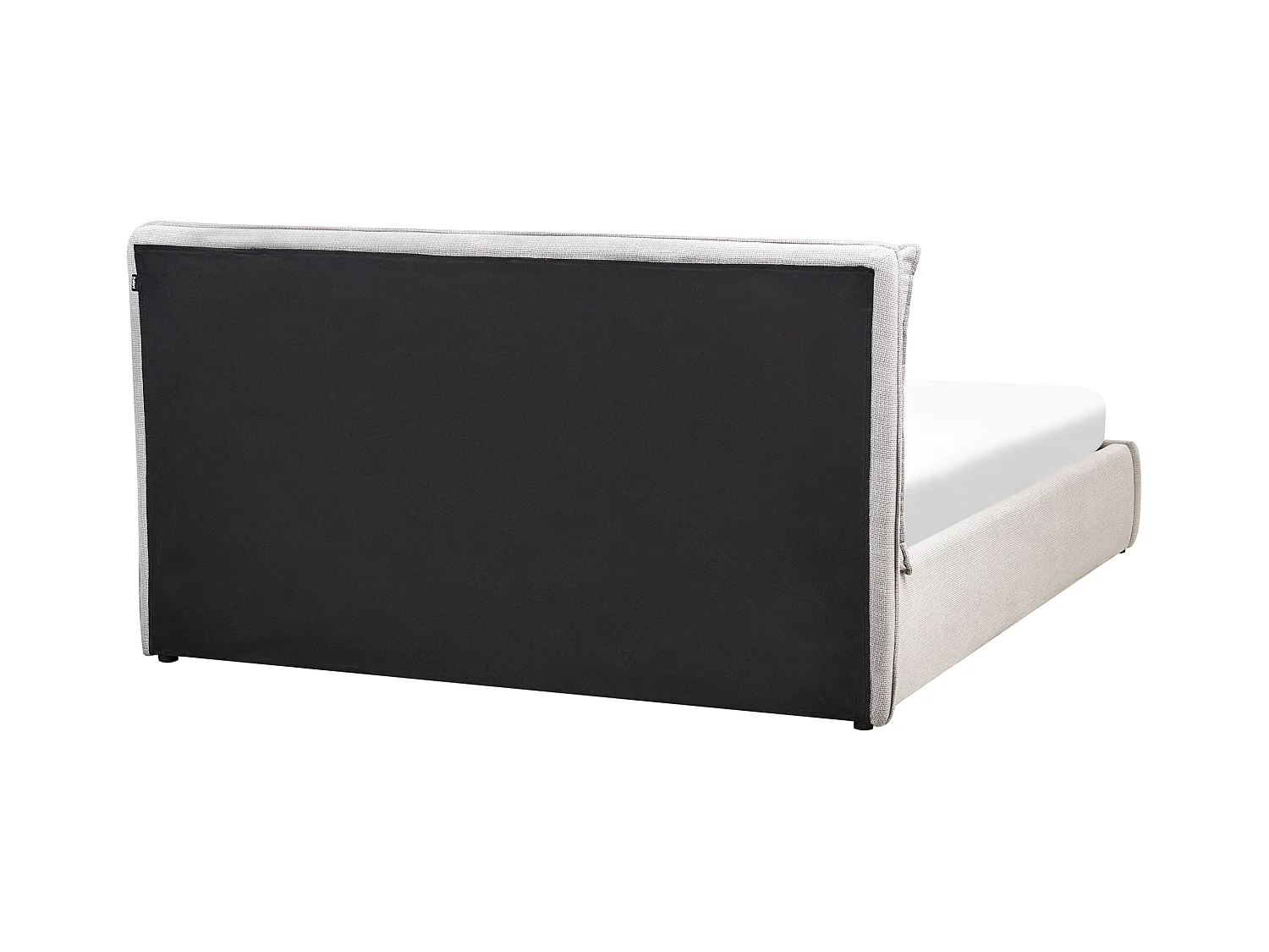 Bett mit Stauraum Stoff BAJONNA 160 x 200 cm Hellgrau