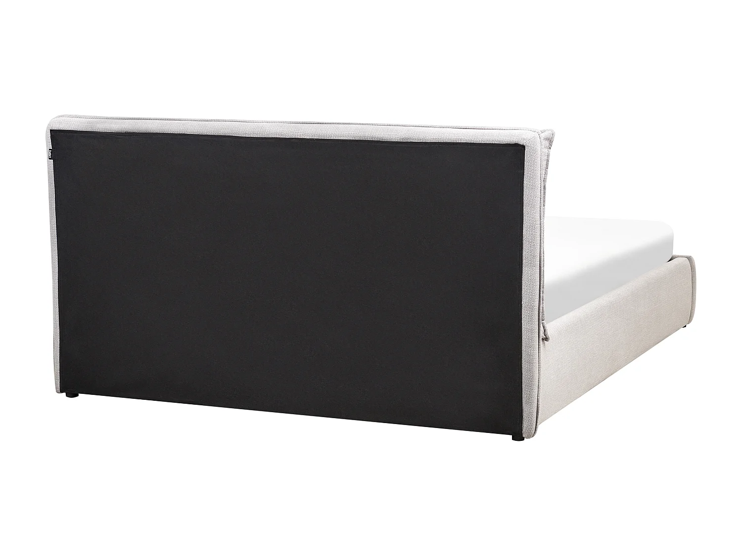 Lit ottoman Tissu BAJONNA 160 x 200 cm Gris clair