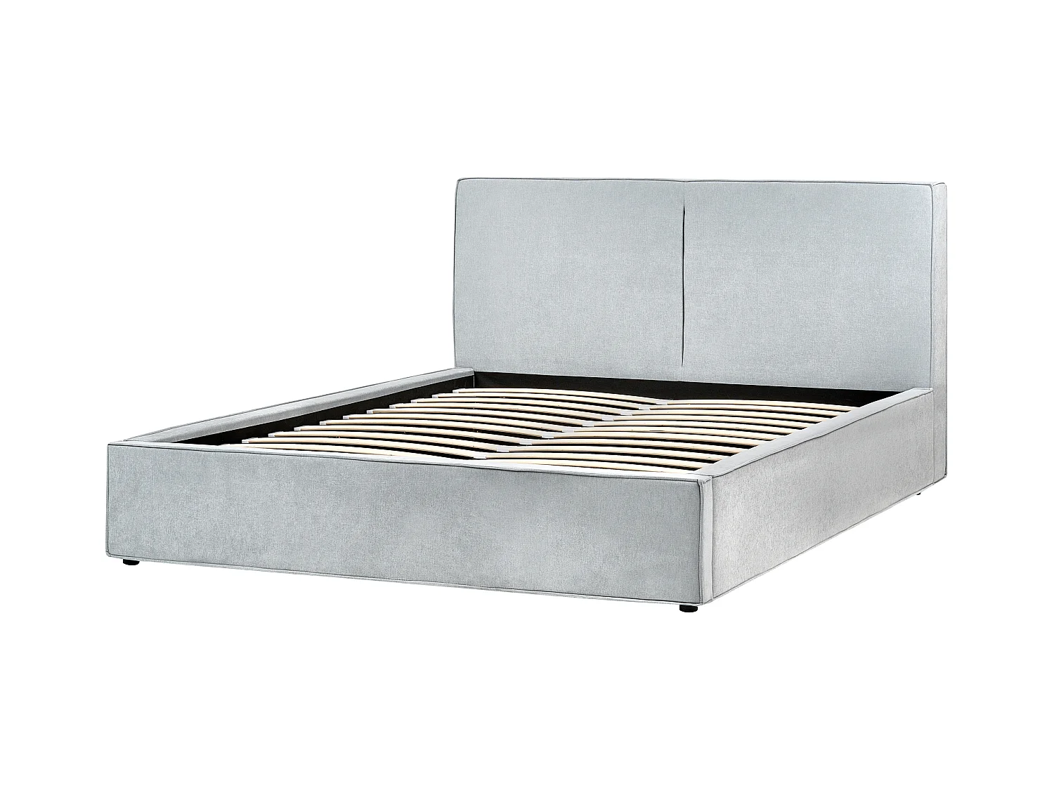 Lit ottoman Tissu MOISSAC 180 x 200 cm Bleu clair