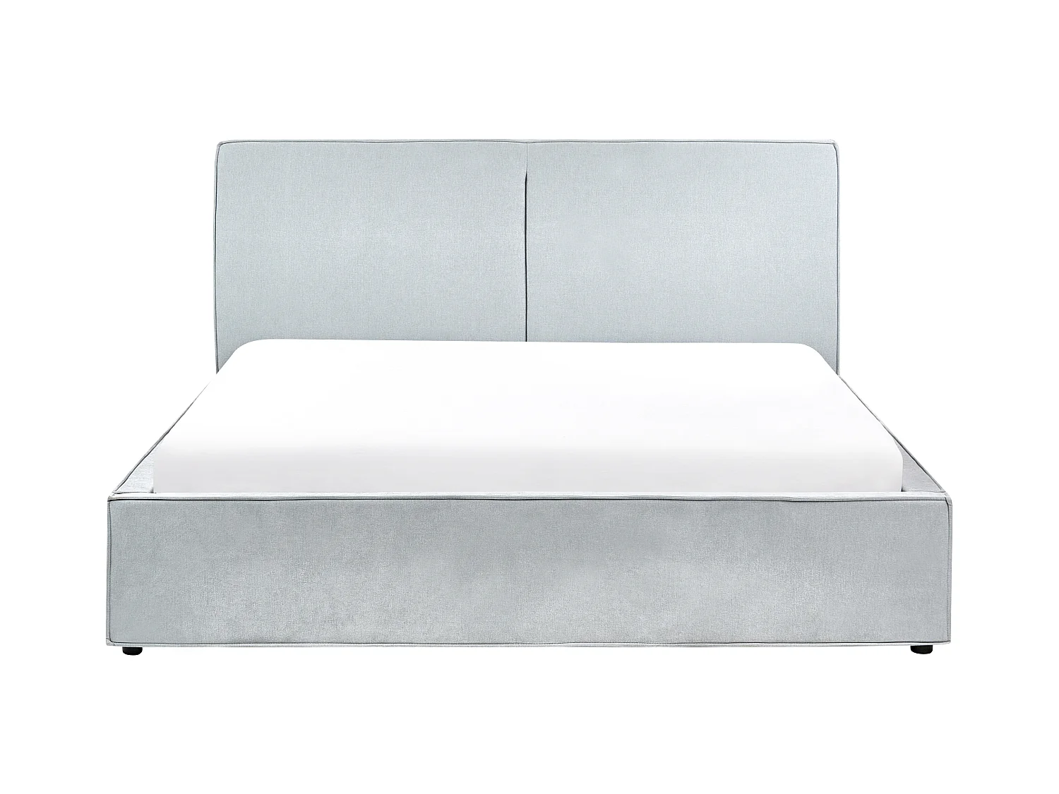 Lit ottoman Tissu MOISSAC 180 x 200 cm Bleu clair